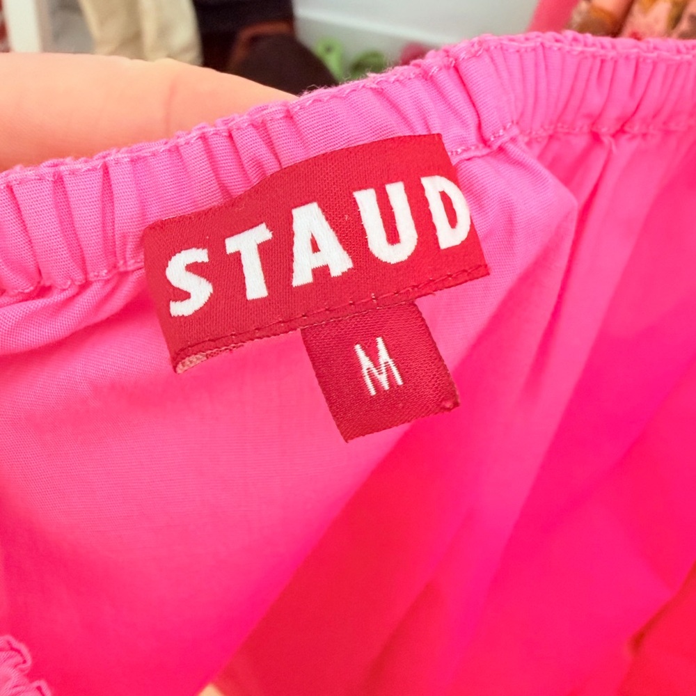 Staud Colorblock Pink Summer Dress - Picture 7 of 12
